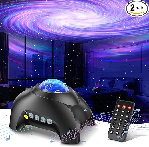 جهاز عرض النجوم LED ليلي لغرفة النوم Northern Galaxy Light Aurora Projector